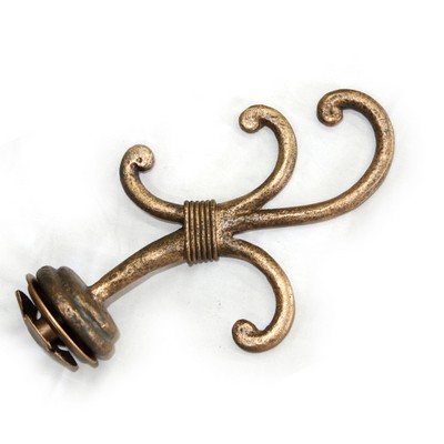 Novel Curtain Rods Wrapped Scroll Finial Renaissance Gold