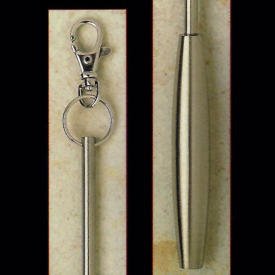 Novel Curtain Rods 40 Inch Steel Baton Silver