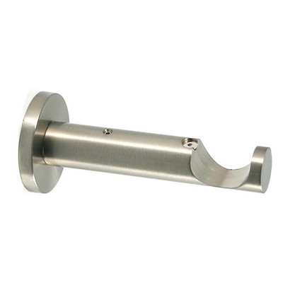 Novel Curtain Rods Single Steel Bracket Silver