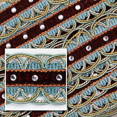 Novel Trim SCALLOP TURQUOISE