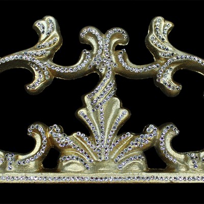 Novel Curtain Rods Sheraton Crown Silver Gold