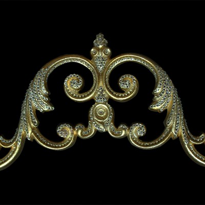 Novel Curtain Rods Venetian Crown Rusty Gold