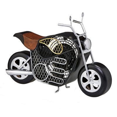 Deco Breeze Figurine Fan - Motorcycle Black, Brown, Yellow