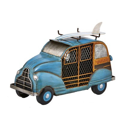 Deco Breeze Figurine Fan - Blue Woody Car Blue, Brown
