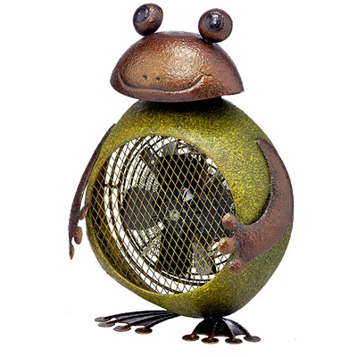 Deco Breeze Figurine Heater Fan - Frog Green, Brown