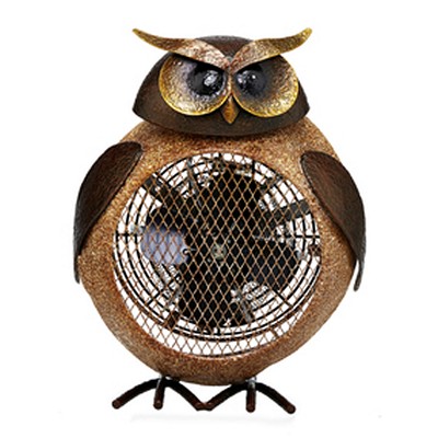 Deco Breeze Figurine Heater Fan - Owl Cream, Brown