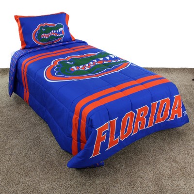 College Covers Florida Gators Reversible 3 Piece Comforter Set, Full Florida Gators