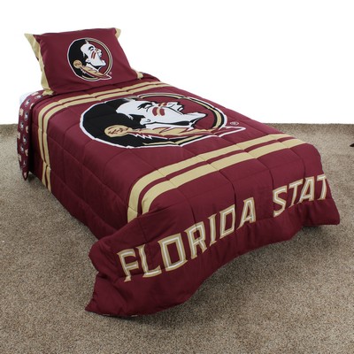 College Covers Florida State Seminoles Reversible 3 Piece Comforter Set, Full Florida State Seminoles