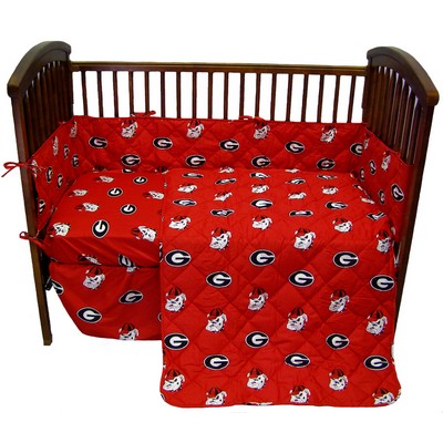 College Covers Georgia Bulldogs Crib Bedding Set 