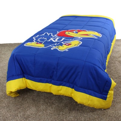 College Covers Kansas Jayhawks 2 Sided Big Logo - Light Comforter - Twin Kansas Jayhawks