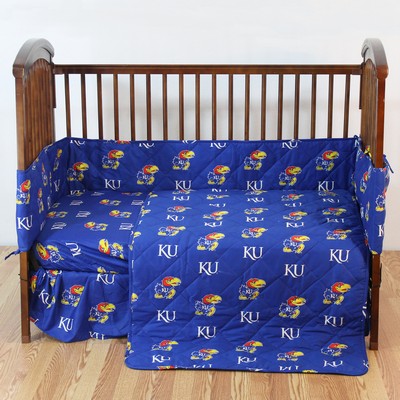 College Covers Kansas Jayhawks Crib Bedding Set 