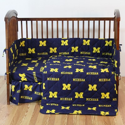 College Covers Michigan Wolverines Crib Bedding Set 