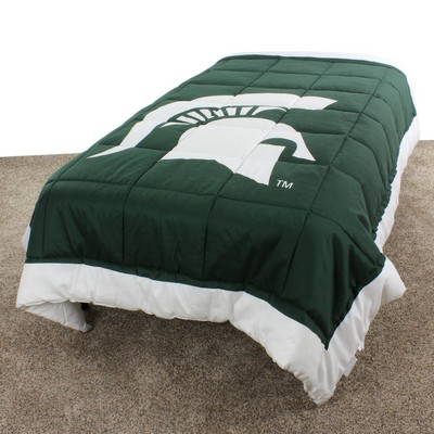 College Covers Michigan State Spartans 2 Sided Big Logo - Light Comforter - Twin Michigan State Spartans