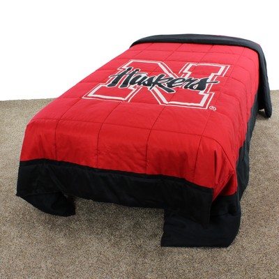 College Covers Nebraska Cornhuskers 2 Sided Big Logo - Light Comforter - Full Nebraska Cornhuskers