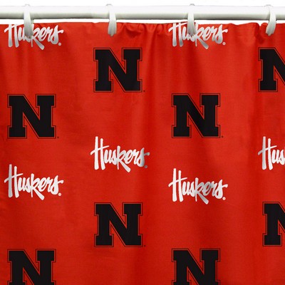 College Covers Nebraska Cornhuskers Standard Shower Curtain 