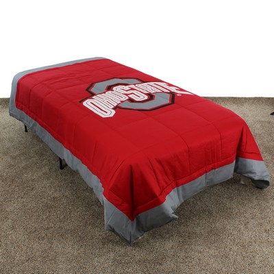 College Covers Ohio State Buckeyes Light Comforter - Panel / Panel - Queen Ohio State Buckeyes