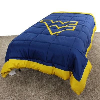 College Covers West Virginia Mountaineers 2 Sided Big Logo - Light Comforter - Full West Virginia Mountaineers