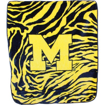 College Covers Michigan Wolverines Raschel Throw Blanket 50x60 