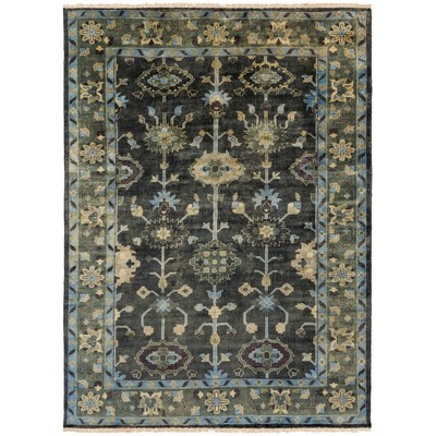 Surya  Antique Medium Green, Dark Green, Charcoal, Slate, Taupe, 
