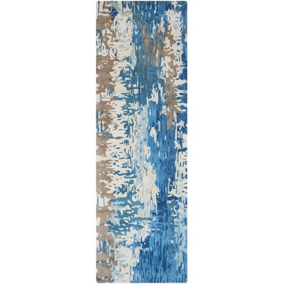 Surya  Banshee Dark Blue, Blue, Ivory, Light Brown, Ice Blue