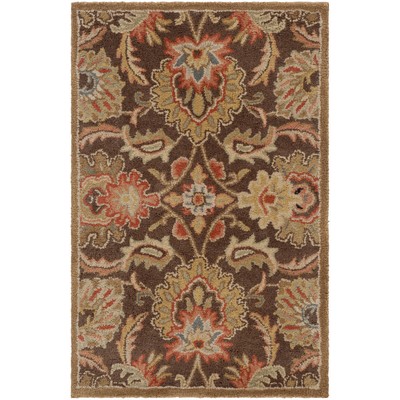 Surya  Caesar Dark Brown, Burgundy, Brown, Brick Red, Light Beig