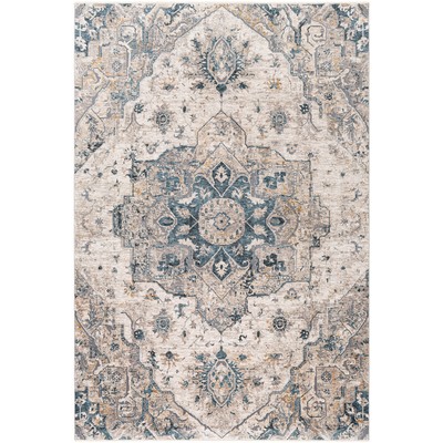 Surya  Cardiff Deep Teal, Blue, Light Gray, Medium Gray, Charcoal