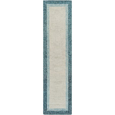 Surya  Elena Navy, Teal, Pale Blue, Light Beige, Cream