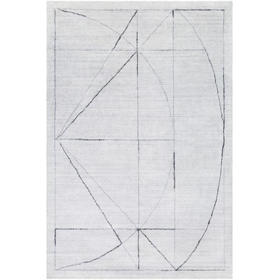 Surya  Hightower Charcoal, White, Black