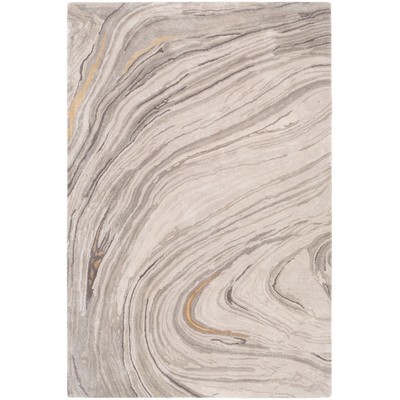 Surya  Kavita Medium Gray, Light Gray, Gray, Charcoal, Mustard, 