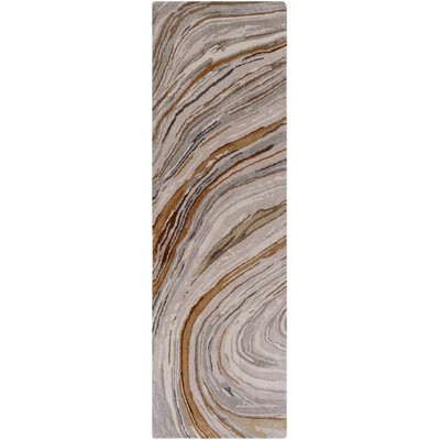 Surya  Kavita Charcoal, Dark Brown, Camel, Gray, Light Gray, Tan