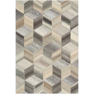 Surya  Mountain Medium Gray, Light Gray, Black, Cream, Beige, Dust
