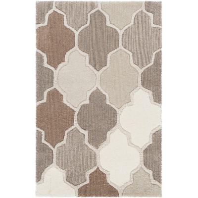 Surya  Oasis Charcoal, Taupe, Gray, Dark Brown, Light Beige, Ta