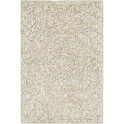 Surya  Shelby Ivory, Charcoal, Mustard, Seafoam