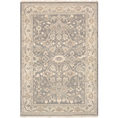 Surya  Soumek Medium Gray, Charcoal, Cream, Light Brown, Beige