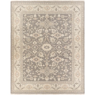 Surya  Soumek Medium Gray, Charcoal, Cream, Light Brown, Beige