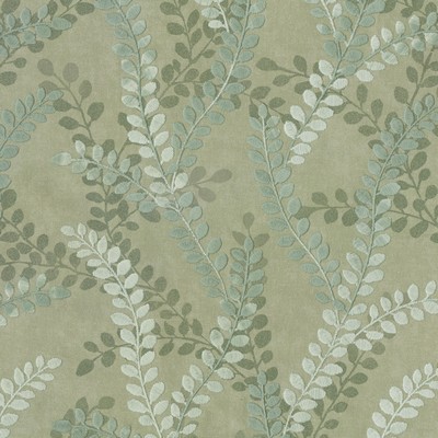 P K Lifestyles EUCALYPTUS Embroidery   GMS GREEN TEA