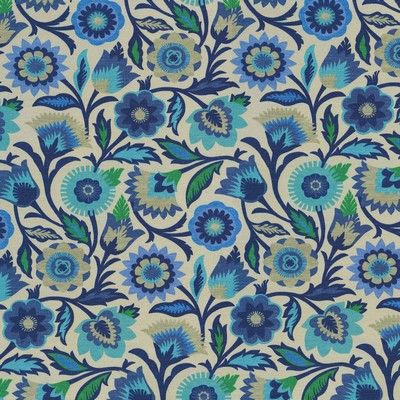 P K Lifestyles OD FIESTA FLORAL AZURE