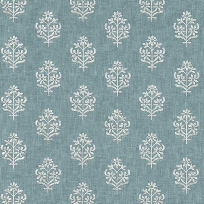 P K Lifestyles Floral Sprig Emb Chambray