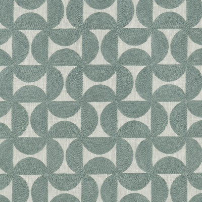 P K Lifestyles Pinwheels Emb Chambray