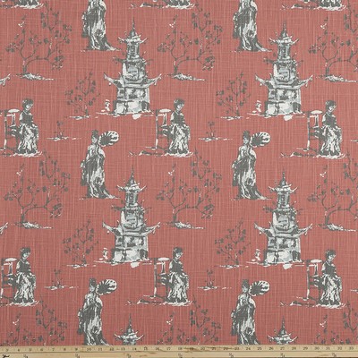Premier Prints Asian Toile Scarlet/Slub Canva SCARLET
