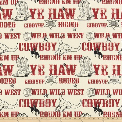 Premier Prints Cowboy Red Black