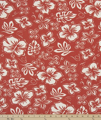 Premier Prints Hibiscus Formica Red/Macon FORMICA