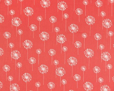 Premier Prints Small Dandelion Coral/White CORAL