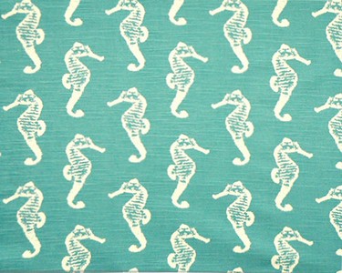 Premier Prints SeaHorse coastal blue/Slub COAST BLUE