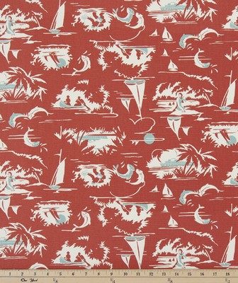 Premier Prints The Bay Formica Red/Macon FORMICA
