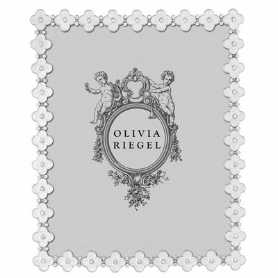 Olivia Riegel White Enamel Clover 8in x 10in Frame White