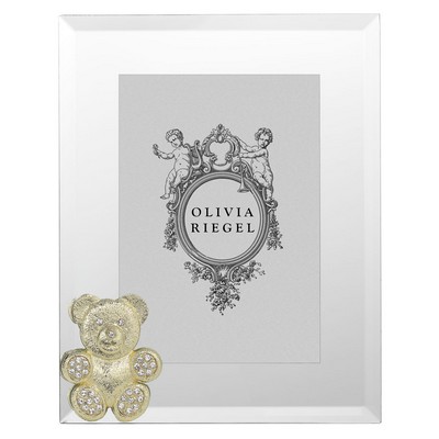 Olivia Riegel Gold Teddy Bear 5in x 7in Frame Gold
