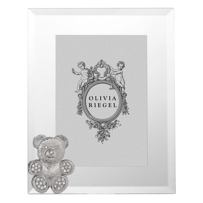 Olivia Riegel Silver Teddy Bear 5in x 7in Frame Silver