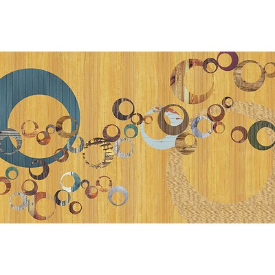 Wall Pops Orange Vintage Circles Wall Mural Multicolor