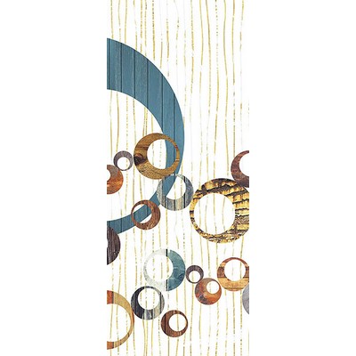 Wall Pops White Vintage Circles Wall Mural Multicolor